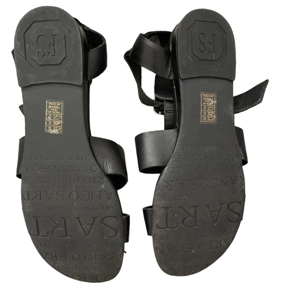 Franco Sarto Women's Wyona Gladiator Black Wedge Heel Sandal Leather - Picture 5 of 8